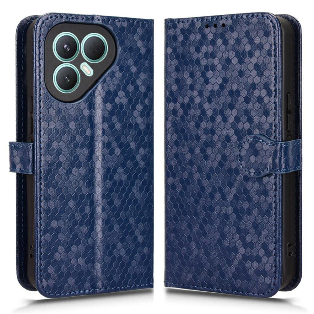 For TECNO Pova 7 Ultra 5G Wallet Case Dot Pattern Imprint PU Leather Phone Cover with Wrist Strap