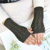 Solid Color Knitting Gloves Thicken Fingerless Glove Comfortable Women Gloves  Women