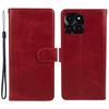 Leather Phone Cover for Honor X6a 4G Magnetic Clasp Calf Texture Wallet Stand Case