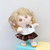 niannyyhouse 10cm 20cm Plush Toy, White, Dress-Up, Dress Shirt, Pants, JK Skirt, Tie, Accessories, College Uniform, Cotton Doll (B-10cm)