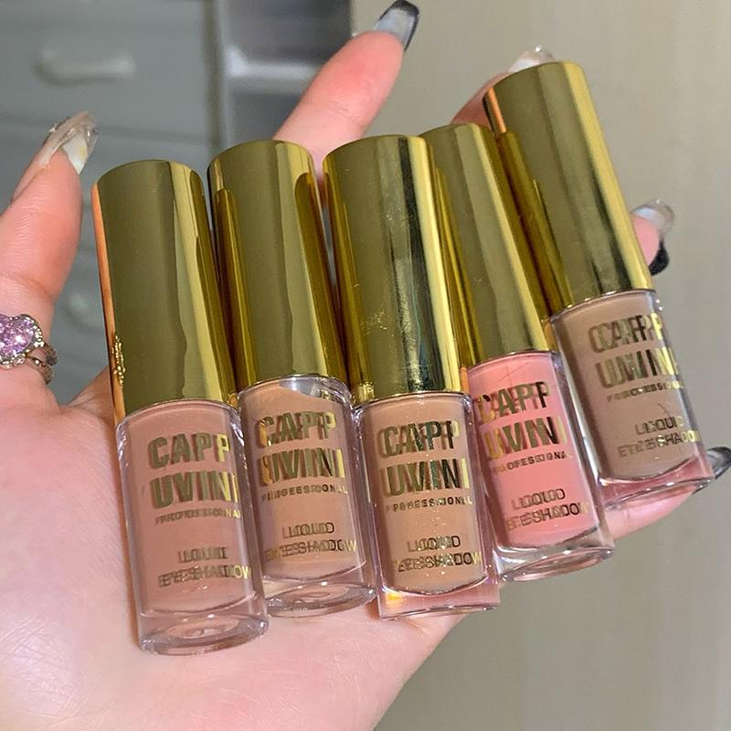 CAPPUVINI 8-цветные жидкие тени для век, стойкий натуральный макияж глаз, подходит для повседневного и праздничного использования