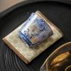 1 шт. Китайская сине-белая керамическая чайная чашка, защита от ожогов, ручная работа, цветы, фарфоровая чайная пиала, дорожная чашка для медитации, чайный сервиз