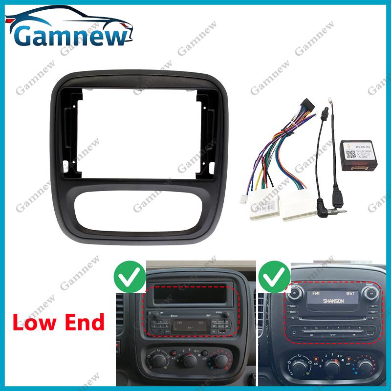 Car Frame Fascia Adapter Canbus Box Decoder Android Radio Dash Fitting Panel Kit For Renault Trafic 3 Opel Vivaro 2014-2018