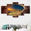 5 Panels /set Sunset Landscape Painting And Rocky Wall Art Poster Print Canvas Printing For Living Room Modern Art Decor Unframe