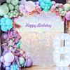 Iridescent Party Sequin Backdrop Glitter Shimmer Square Sequin Panel Wall Popular Wedding Decor Baby Shower Birthday Decoration
