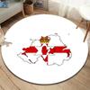 Flag Round Area Rug,Carpet Rug for Living Room Bedroom Sofa Playroom Decor,Non-slip Floor Mat