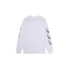 Anta Letter Print Logo Crew Neck Knitted Casual Pullover Long Sleeve Sweatshirt Unisex Sweatshirt Snow-White 172238717-1