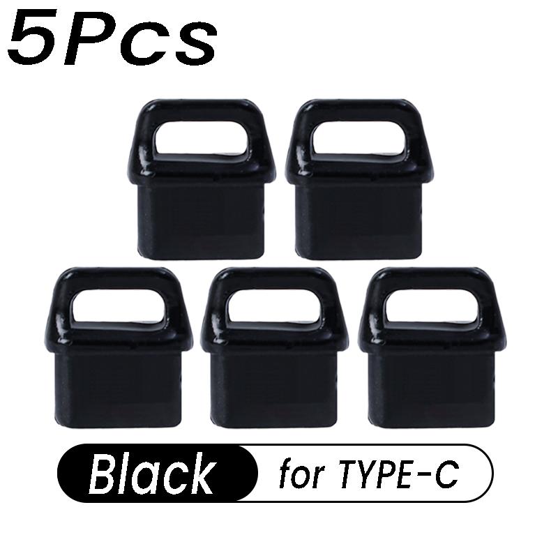 Soft USB-C Port Cover DIY Easy to Grip Lightnning Dustproof Plugs Cover Type C Dust Plug for iPhone AirPods Samsung Xiaomi2