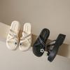 Fashion Women's Summer Fashion Open-Toe Butterfly-Knot Platform Slippers Casual Thick Bottom Beach Slides for Ladies