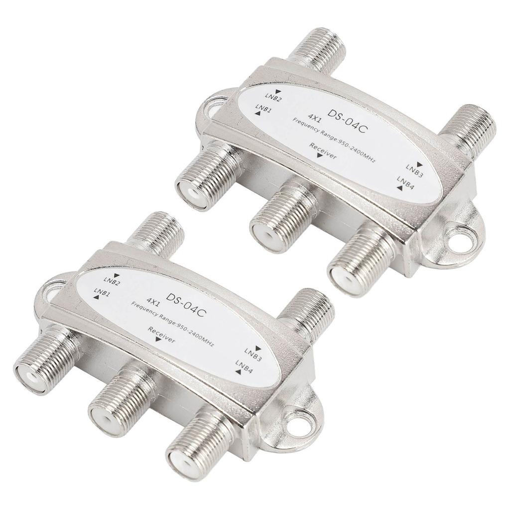 2PCS 4x1 DiSEqC Switch 4 в 1 Out 950 до 2400 МГц DiSEqC 1.0 2.0 спутниковый сигнал коммутатор-сплиттер