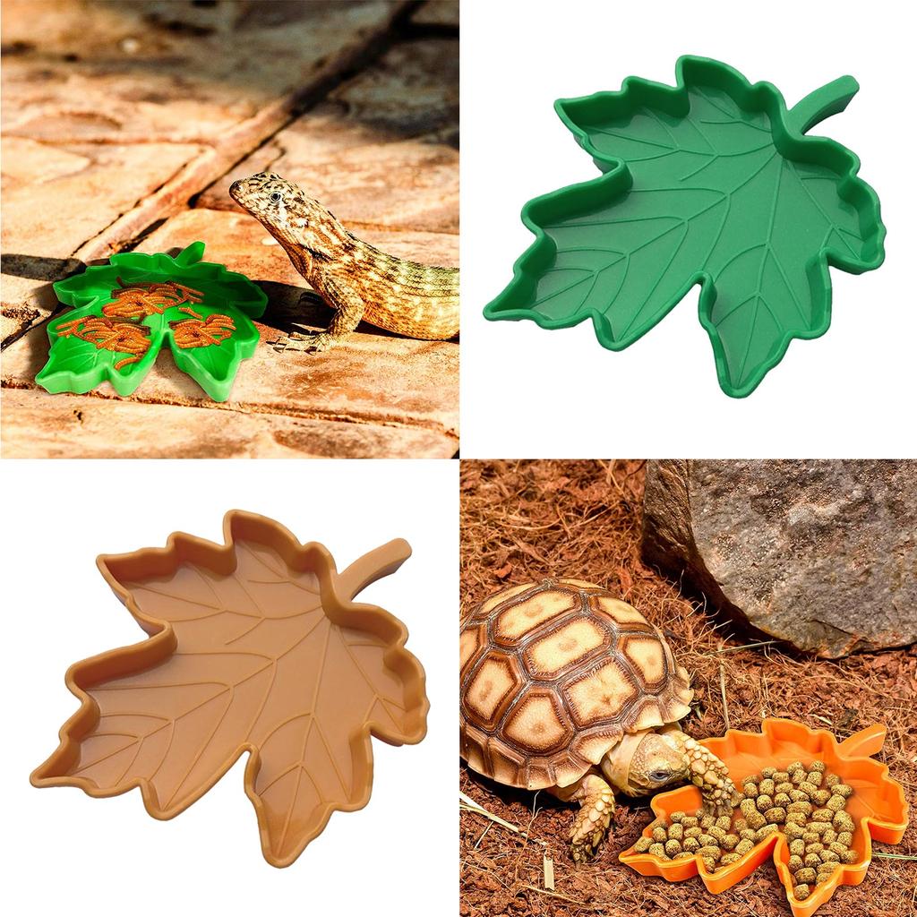 Reptile Food Bowl Lizard Gecko Food Water Dish Bearded Dragon Feeding Dish Plastic Worm Dish for Anoles Turtles