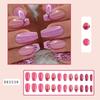 24pcs False Nails Blue Gradient Design Fake Nails Art Full Coverage Waterproof Removable Artificial Press On Nails