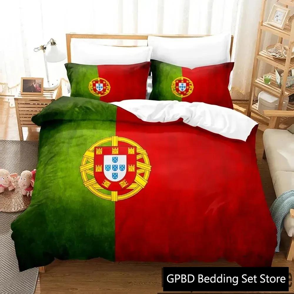 3D Print Portugal Flag Comfortable Duvet Quilt Cover Pillowcase Bedding Set Children Bedroom Decoration Home Textile