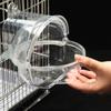 Hang Parrot Bathtub Transparent Clear Bathing Tub Box Cage Accessory Bird Bath Cage Garden