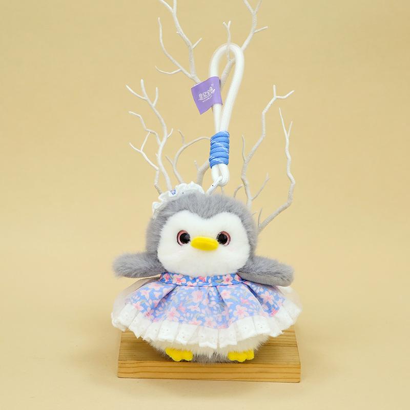 Cute truant penguin doll pendant keychain plush toy children's bag pendant couple gift little penguin