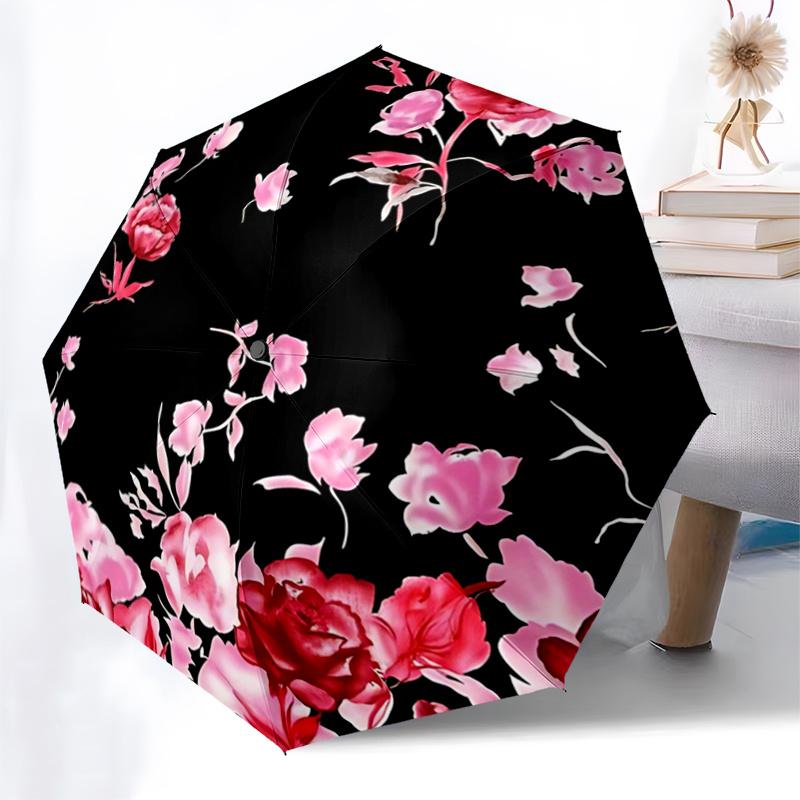Floral Rain Umbrella Automatic Opening&Closing,Foldable Design,Outdoor Use,Perfect Gift for Fans,Travelers,Everyday Use1121137a