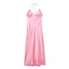 Spring 2025 Women's Elegant Slim Silk Satin Halter Dress