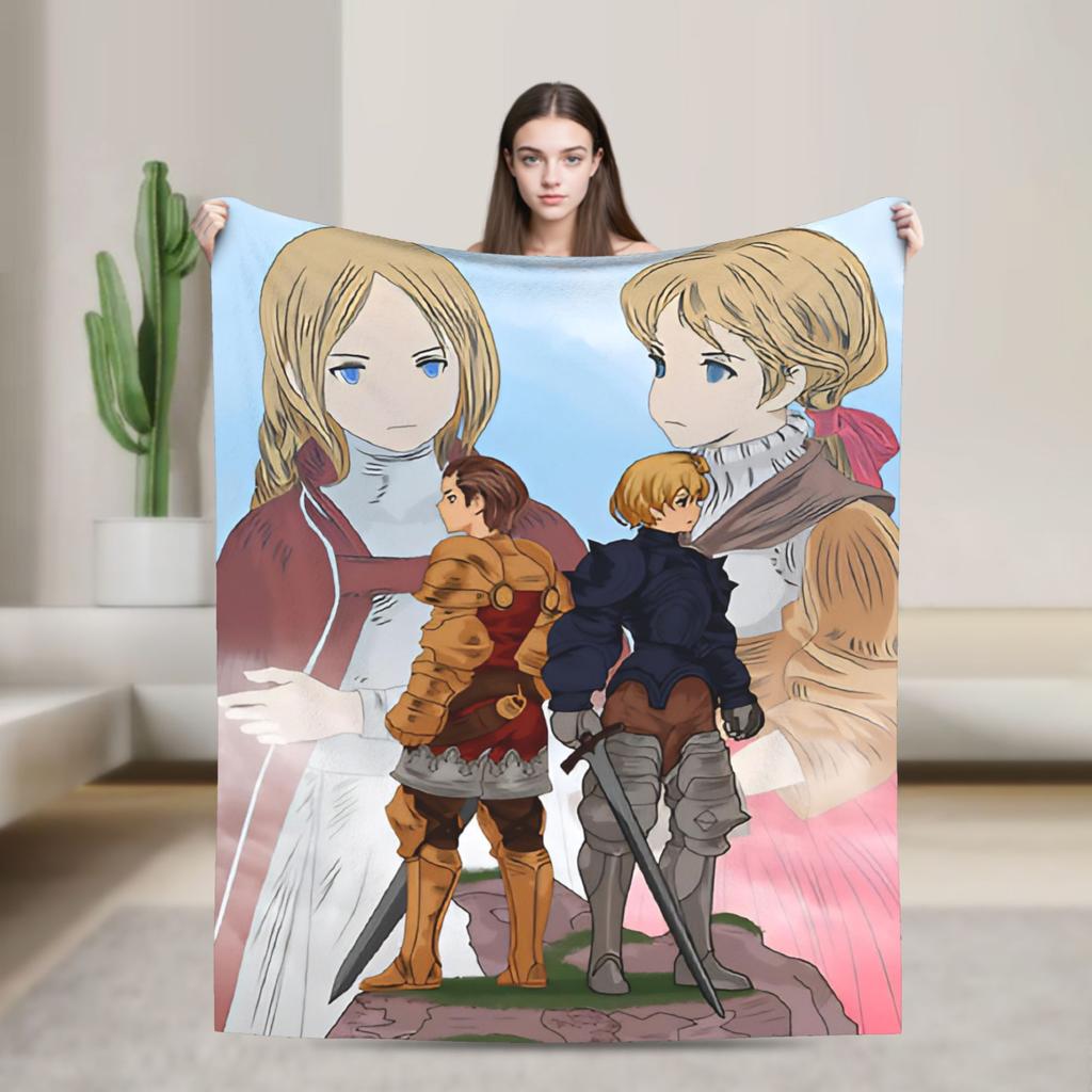 Фланелевое одеяло Final Fantasy Tactics Мягкие пледы для кровати для спальни Путешествий Графическое покрывало Чехол для дивана-кровати