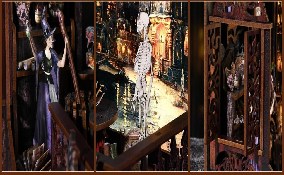 FSEARRT Набор для кукольного домика ручной работы с миниатюрными инструкциями Набор для кукольного домика для гостиной Интерьер Подарок Целебные товары Волшебный (Исследуя секреты)