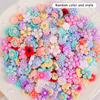 50Pcs 3D Mini Flower Flatback Resin Accessories Diy Craft Phone Patches Material