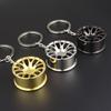 Creative Car Wheel Rim Turbo Metal Pendant Keychain Keyring Hanging Decoration