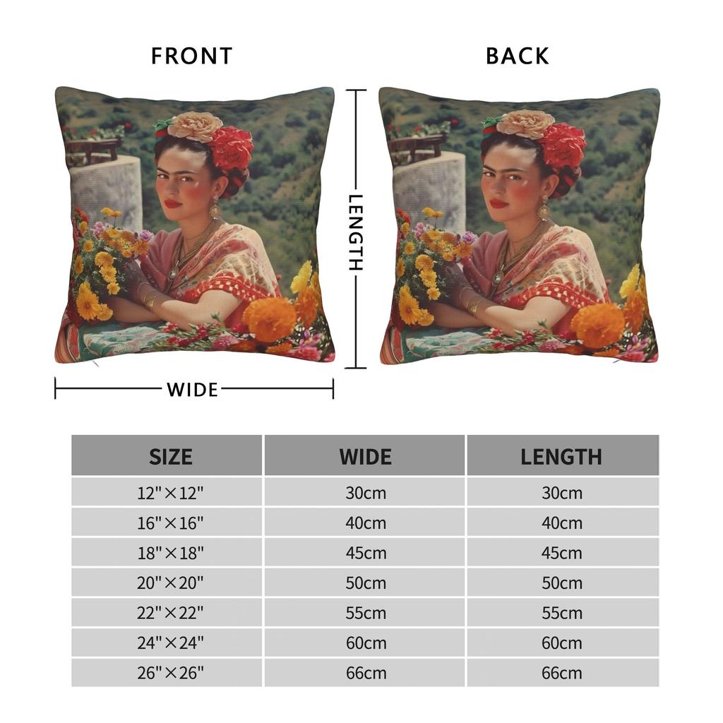 Pillow Case F-Fridas K-Kahlooo Soft Pillow Cover For Sofa Home Decoration Novelty Pillowcases