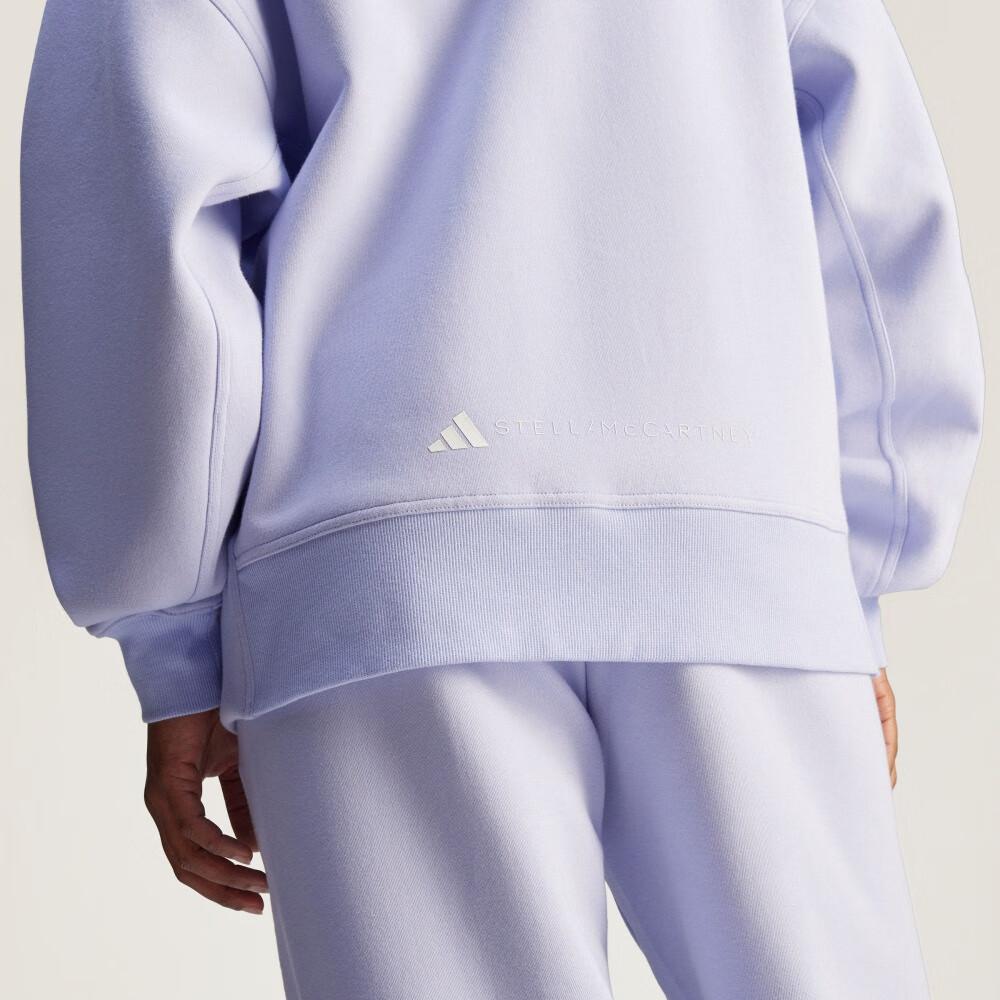 Adidas X Stella McCartney свободный крой двусторонний трикотажный спортивный свитер с капюшоном женские куртки светло-фиолетовый JN0226