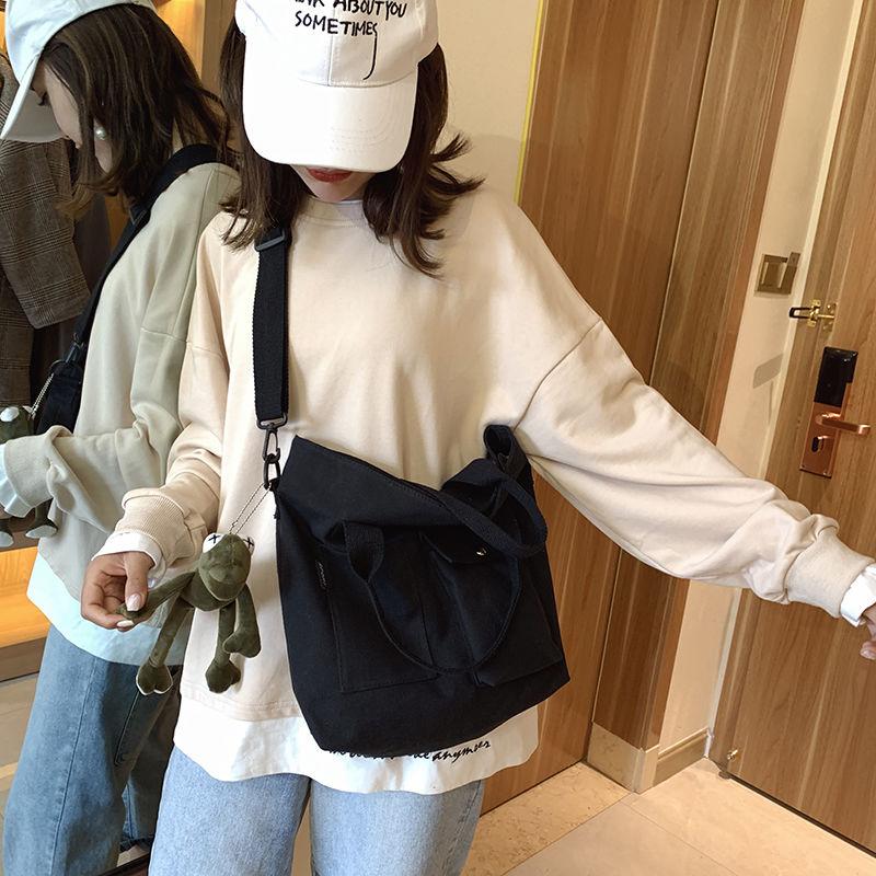 Холщовая женская сумка через плечо однотонные сумки для покупок женская эко-сумка многоразовые сумки для покупок с подвеской