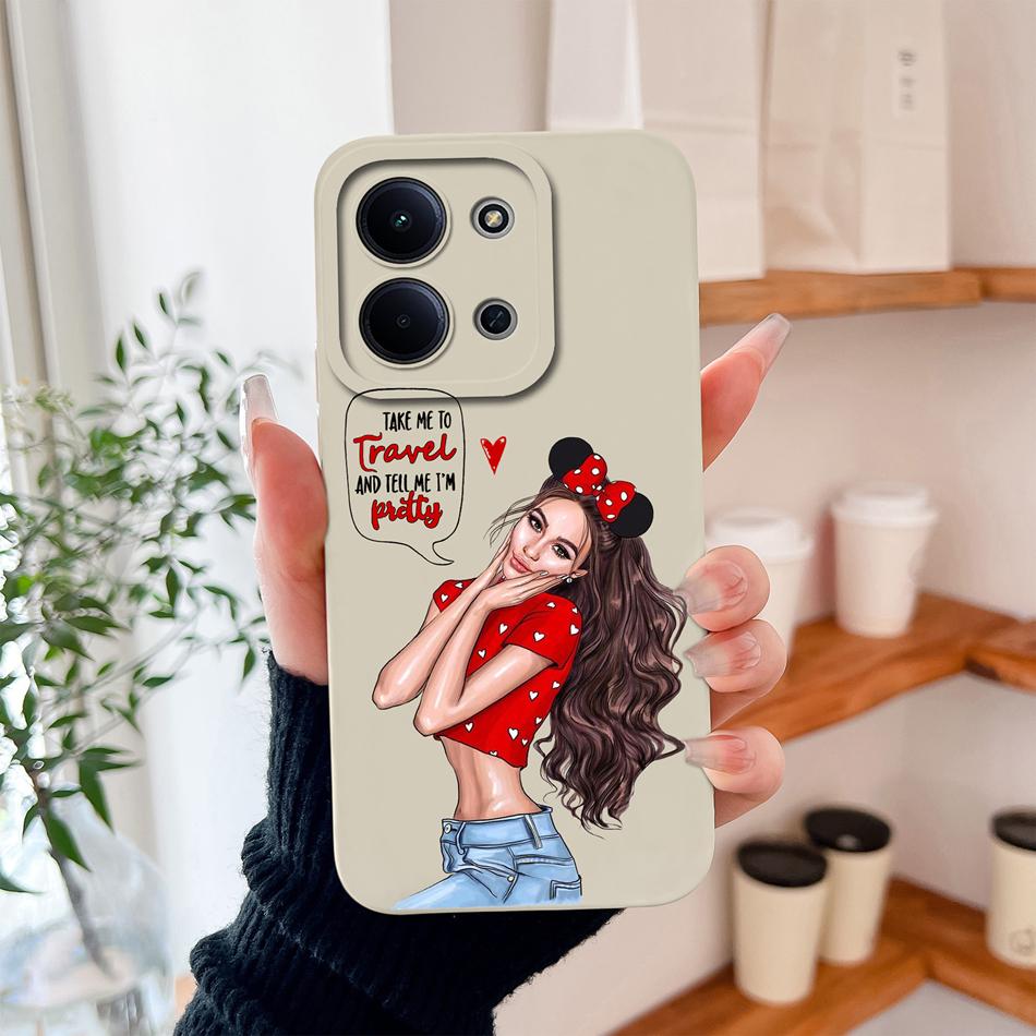For Redmi 15C 4G 5G Phone Case Cute Astronaut Full Protection Bumper For Redmi15C Soft Liquid Silicone Shockproof Back Covers
