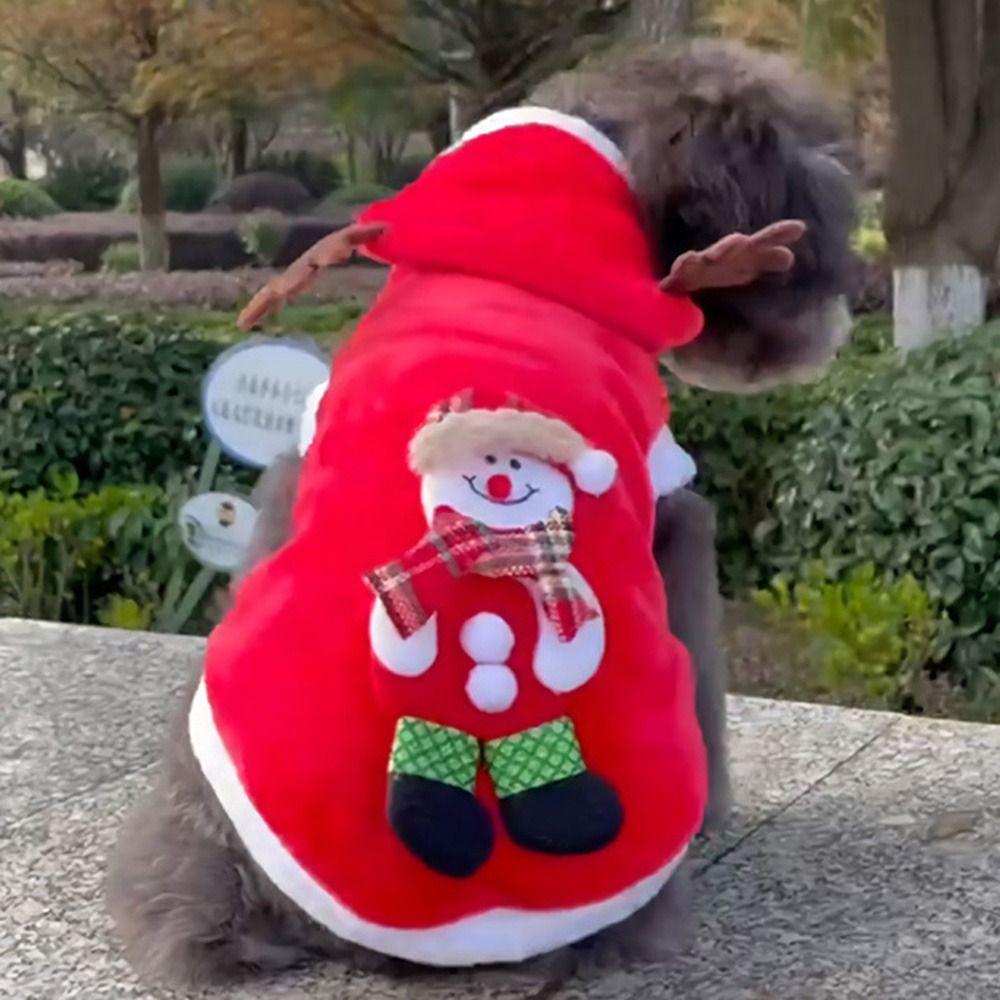 Fleece Christmas Hoodies For Small Dogs Cats Pet Dog Costume Dog Jumpsuits Pet Clothing Dog Clothes