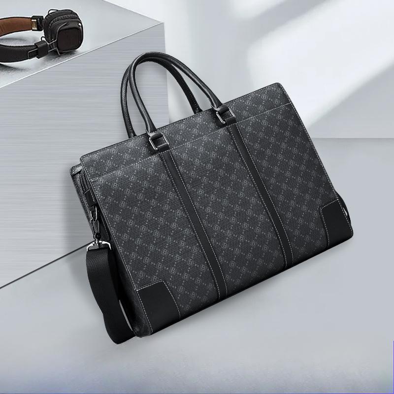 Мужская простая модная сумка-портфель большой емкости, деловая повседневная мужская сумка через плечо на одно плечо