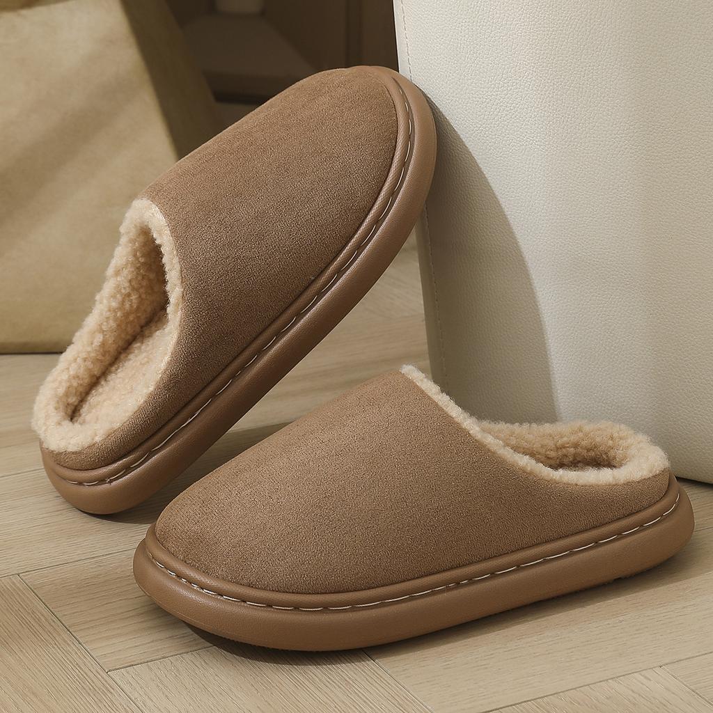 Cotton Slippers for Women, Large Size, Winter Couple, Home Use, Indoor Anti Slip and Warm, Women's Cotton Holder, Men's Thick Sole