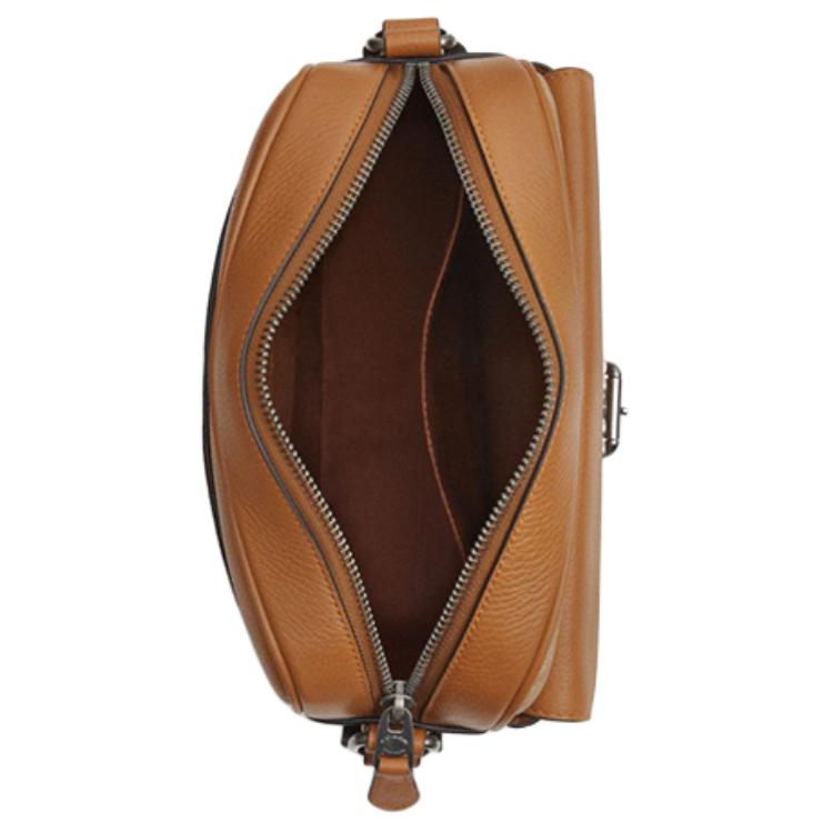 Coach Hudson Crossbody Bag Signature Colorblock Canvas Light Saddle Multi Casual Daily CR339-QBMYC