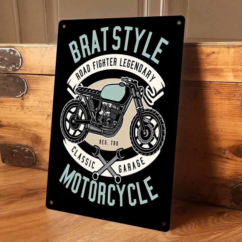 1 piece of vintage motorcycle tinplate wall hanging, Harley-style motorcycle decorative painting, suitable for living room, bar,