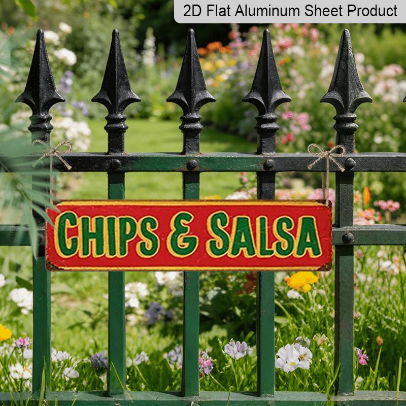 1pc Vintage "Salsa" Metal Aluminum Sign 15.7×3.94inch, Rustic Wall Art for Mexican Kitchen Restaurant Porch Garden Bar, Ideal Decor & Gift