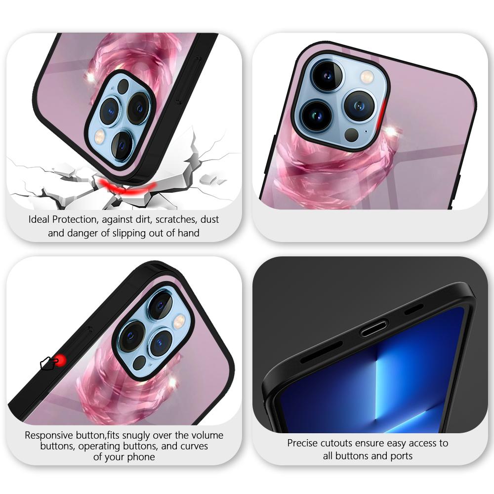Чехол с цветочным рисунком розы для Iphone 14 13 11 12 Pro Max Mini Xs Xr X 7 8 6s Plus Se 2022, роскошный чехол из закаленного стекла Fundas