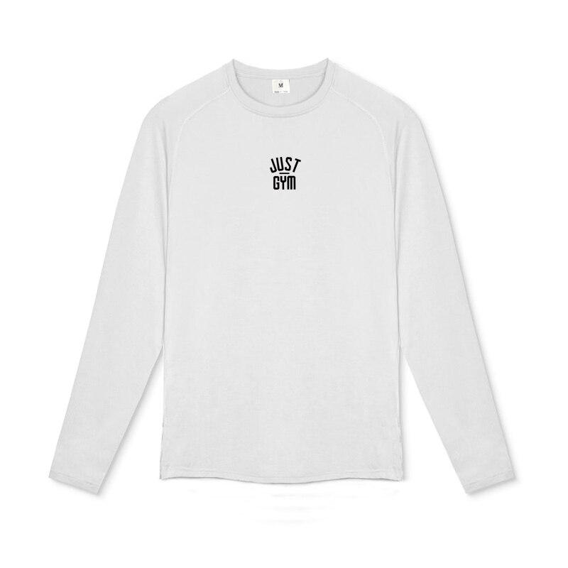 Muscleguys Мужская осенняя новая футболка с круглым вырезом и длинным рукавом для фитнеса