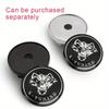 Four 60Mm/2.36-Inch Wolf Head Badges Modified for Car Wheel Center Caps, Suitable for Various Vehicle Models