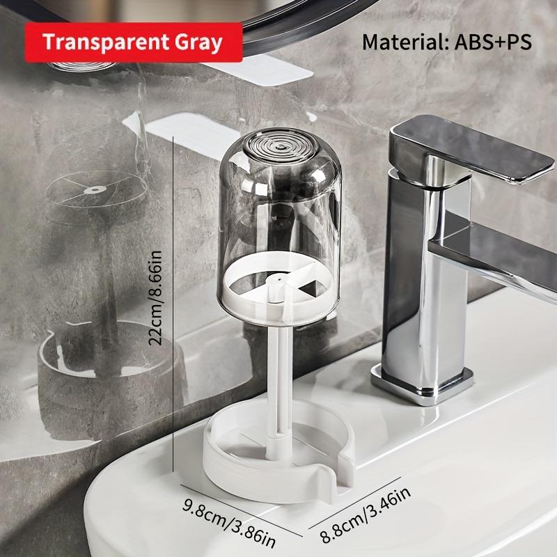 1 шт. Современный и прозрачный держатель для зубных щеток для ванной комнаты с защитой от проливания и водонепроницаемым основанием - Отдельно стоящий стакан для зубных щеток с местом для хранения зубных щеток