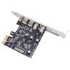 Xiwai 1x USB Express Card Gen1 5Gbps Dual Female To Adapter uPD720201 with Low Profile Bracket PCI-E USB3.1 Type-A & Type-C USB-C PCI-E