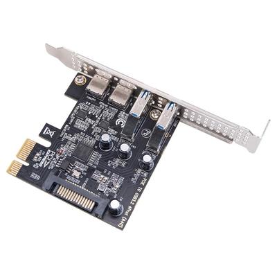 Xiwai 1x USB карта расширения Gen1 5 Гбит/с двойной разъем-мама к адаптеру uPD720201 с низкопрофильной заглушкой PCI-E USB3.1 Type-A и Type-C USB-C PCI-E