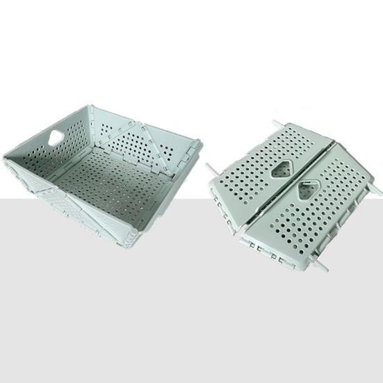 PP Folding Drain Basket Fast Draining Hygienic Space-saving Desktop Fruit Storage Basket for Kitchen Sink