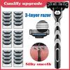1 Holder+4 Pcs Blade Combination Quality Upgrade 3-Layer Razor Combination Men's Razor Hair Removal