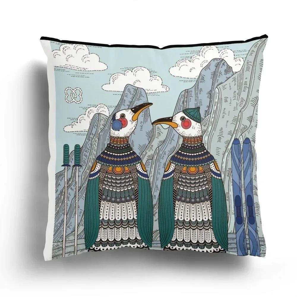 Роскошный Декор для Дома Наволочка для Подушки Гостиная Диван Чехол для Подушки Мультяшное Животное Зебра Медведь Узор Чехол для Подушки