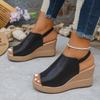 Summer Fashion Fish-mouth Wedge Heel Casual Shoes Women's One-line Flip-flops