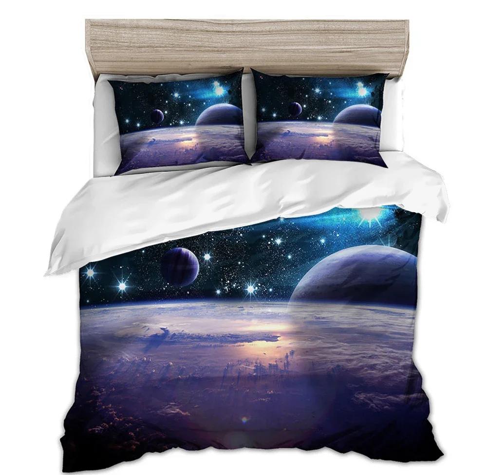 Комплект постельного белья Space star 3d Galaxy Single double Twin/Queen 2pcs/3pcs комплекты постельного белья Universe Outer Space Themed