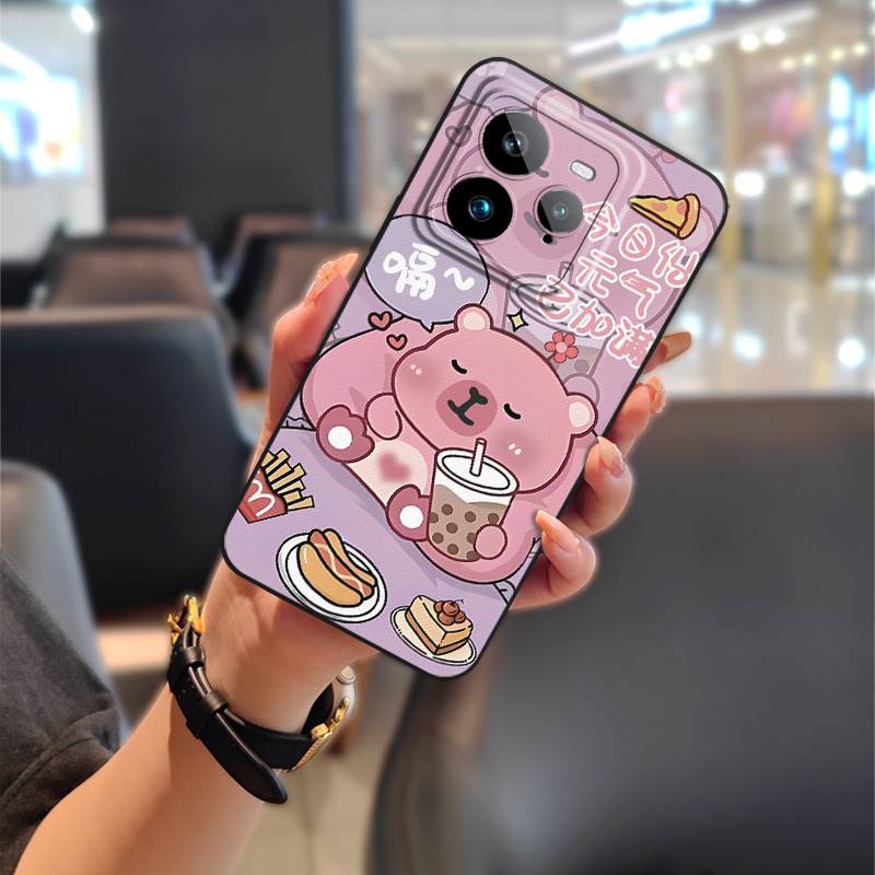 Мультяшный силиконовый чехол для телефона Realme GT7 Pro ТПУ Противоударный Чехол-кошелек для пары Пылезащитный Полная защита Мягкий чехол Граффити