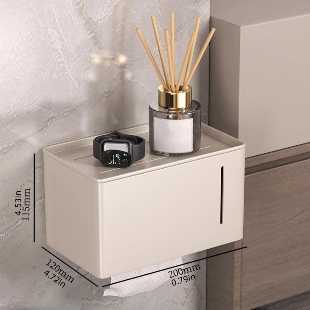 Waterproof Bathroom Tissue Rack Non Perforated Tissue Storage Case No Punching Roll Paper Box  Home
