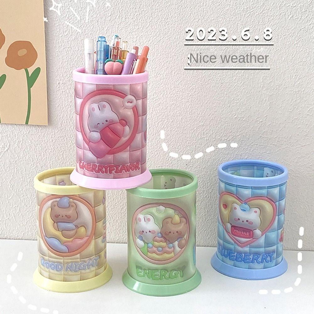 Милый мультяшный держатель для карандашей, канцелярские принадлежности, подарки, контейнер для ручек, практичная коробка для хранения ручек, студенты
