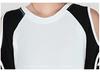 Design sense contrasting color splicing off shoulder top for women's spring loose bow lazy style T-shirt